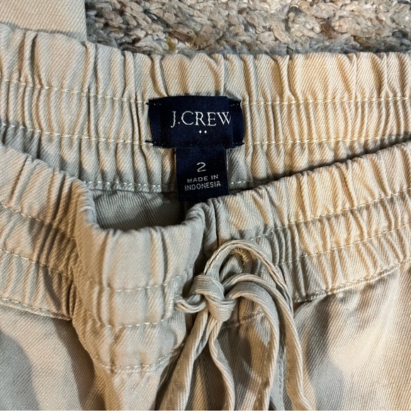 J. Crew Khaki Joggers Cotton and Tencel Size 2 NWT - Picture 2 of 10